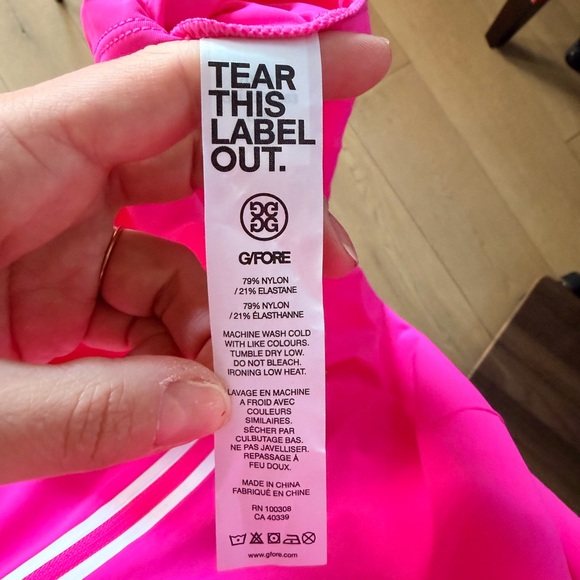 G/FORE Long Sleeve Polo 1/4 Zip Performance Golf Knockout Pink Women’s Small - Picture 7 of 7